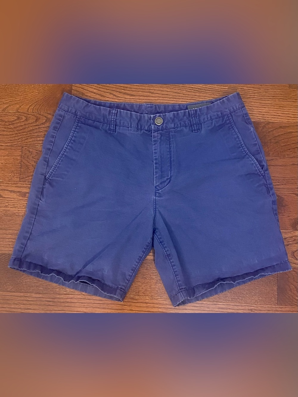 Bonobos Chino Shorts Sz 33 Blue Cotton/Spandex 4 Pockets Inseam 7.5”